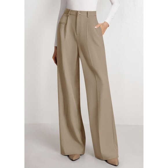 Womens Wide Leg Dress Pants 2025 Business Casual Flowy Work Palazzo Pants High W - Picture 5 of 6
